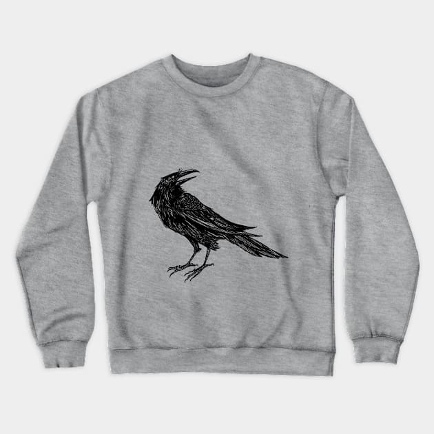 Raven Friend Crewneck Sweatshirt by CAdamsArt